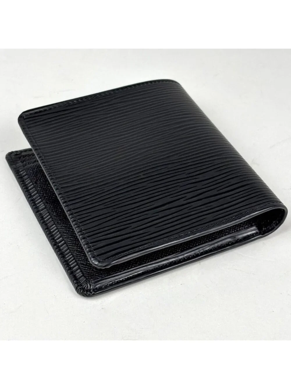 Louis Vuitton Portefeuille Marco Bill Purse Coin Bifold Wallet Epi Noir